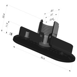 Sauggreifer oval Serie 4RP 63x23MM
