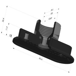 Sauggreifer oval Serie 4RP 63x23MM