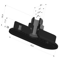 Sauggreifer oval Serie 4RP 63x23MM