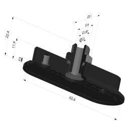 Sauggreifer oval Serie 4RP 63x23MM