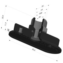 Sauggreifer oval Serie 4RP 63x23MM