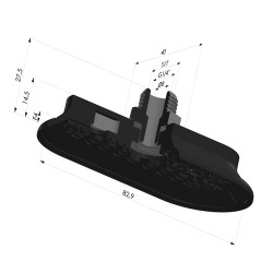 Sauggreifer oval Serie 4RP 83x40MM