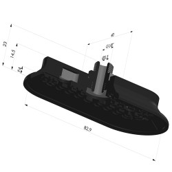 Sauggreifer oval Serie 4RP 83x40MM