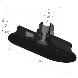 Sauggreifer oval Serie 4RP 83x40MM