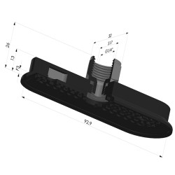 Sauggreifer oval Serie 4RP 93x32MM