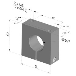 Staffa di fissaggio per venturi Serie VCR