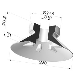 Flachsauggreifer Serie 7 Ø 50MM
