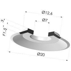 Flachsauggreifer Serie 7 Ø 20MM