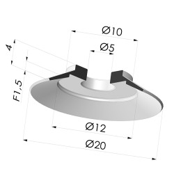 Flachsauggreifer Serie 7 Ø 20MM