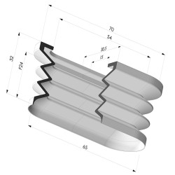 Sauggreifer oval  Serie 4PA 65X30.5MM