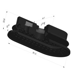 Sauggreifer oval 1.5 Falten Serie 4R 81.5x41.7 mm