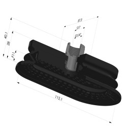 Sauggreifer oval 1.5 Falten Serie 4R 112x57.3 mm