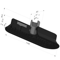 Sauggreifer oval Serie 4OF 115x43mm F14