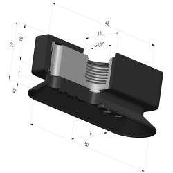 Sauggreifer oval Serie 4RP 50x16MM