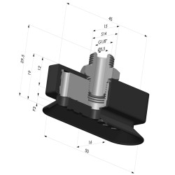 Sauggreifer oval Serie 4RP 50x16MM