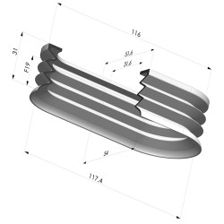 Sauggreifer oval Serie 4PA118X54X31MM