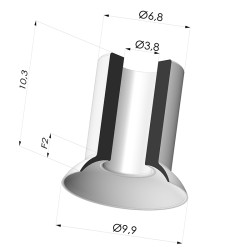 Flachsauggreifer Serie 5 Ø 10MM