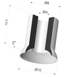 Flachsauggreifer Serie 5 Ø 10.9MM