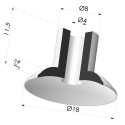 Flachsauggreifer Serie 5 Ø 18MM