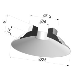 Flachsauggreifer Serie 5 Ø 25MM