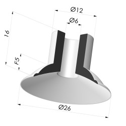 Flachsauggreifer Serie 5 Ø 26MM