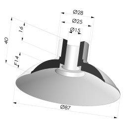 Flachsauggreifer Serie 5 Ø 87MM