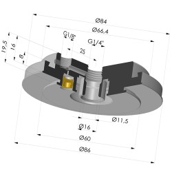 Halter für Sauggreifer  6S 130