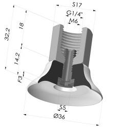 Flachsauggreifer Serie PFTF Ø 36 mm