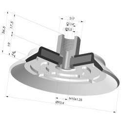 Flachsauggreifer Serie PFTF Ø 93.4 mm