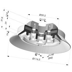 Flachsauggreifer  Serie PFTF Ø 116.5 mm