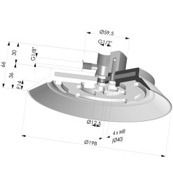 Flachsauggreifer Serie PFTF Ø 198 mm