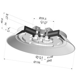 Flachsauggreifer  Serie PFTF Ø 198 mm