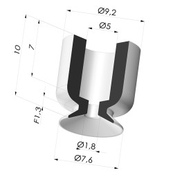Flachsauggreifer Serie VPC Ø 7.6 mm