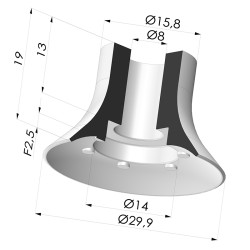 Flachsauggreifer Serie VPC Ø 29.9MM
