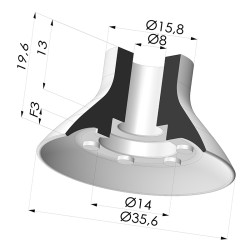 Flachsauggreifer Serie VPC Ø 35.6MM