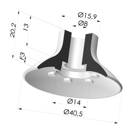 Flachsauggreifer Serie VPC Ø 40.5MM
