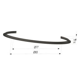 Ring für MEM 83x77x2.5 - Øauß 83MM