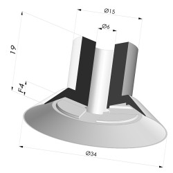 Flachsauggreifer Serie VCP Ø 34 mm