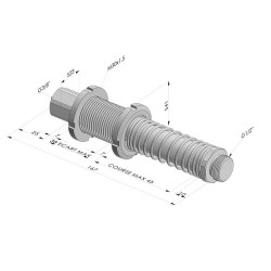 Feder - Lauf 45MM - Einfach - Anschluss G1/2"