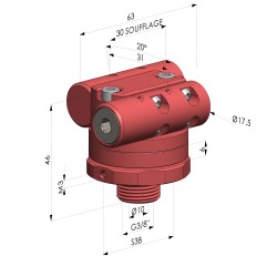 Rotationsblasdüse G3/8" Serie BSR
