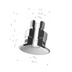 Flache Sauggreifer Serie 9 Ø 21,5MM
