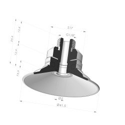 Flache Sauggreifer Serie 9 Ø 41,5MM