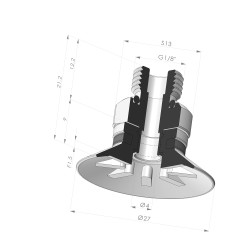 Flache Sauggreifer Serie 90 Ø 27MM