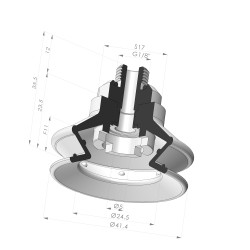 Sauggreifer 1.5 Faltenbalg Serie 97B Ø 41,4MM