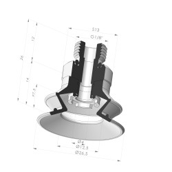 Sauggreifer 1,5 Falten Serie 97B Ø 27MM