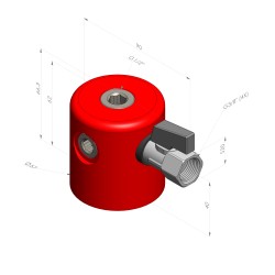 Magnetsockel 3 Steckplätze G1/4"-IG
